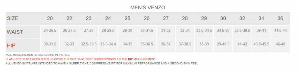 venzo shoe size chart